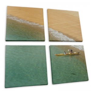 cadre photo multi panneaux avec plage
