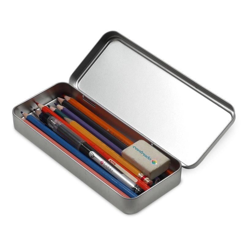 Trousse À Crayons Rectangulaire En Métal En Vrac - Boîte À Crayons Vide